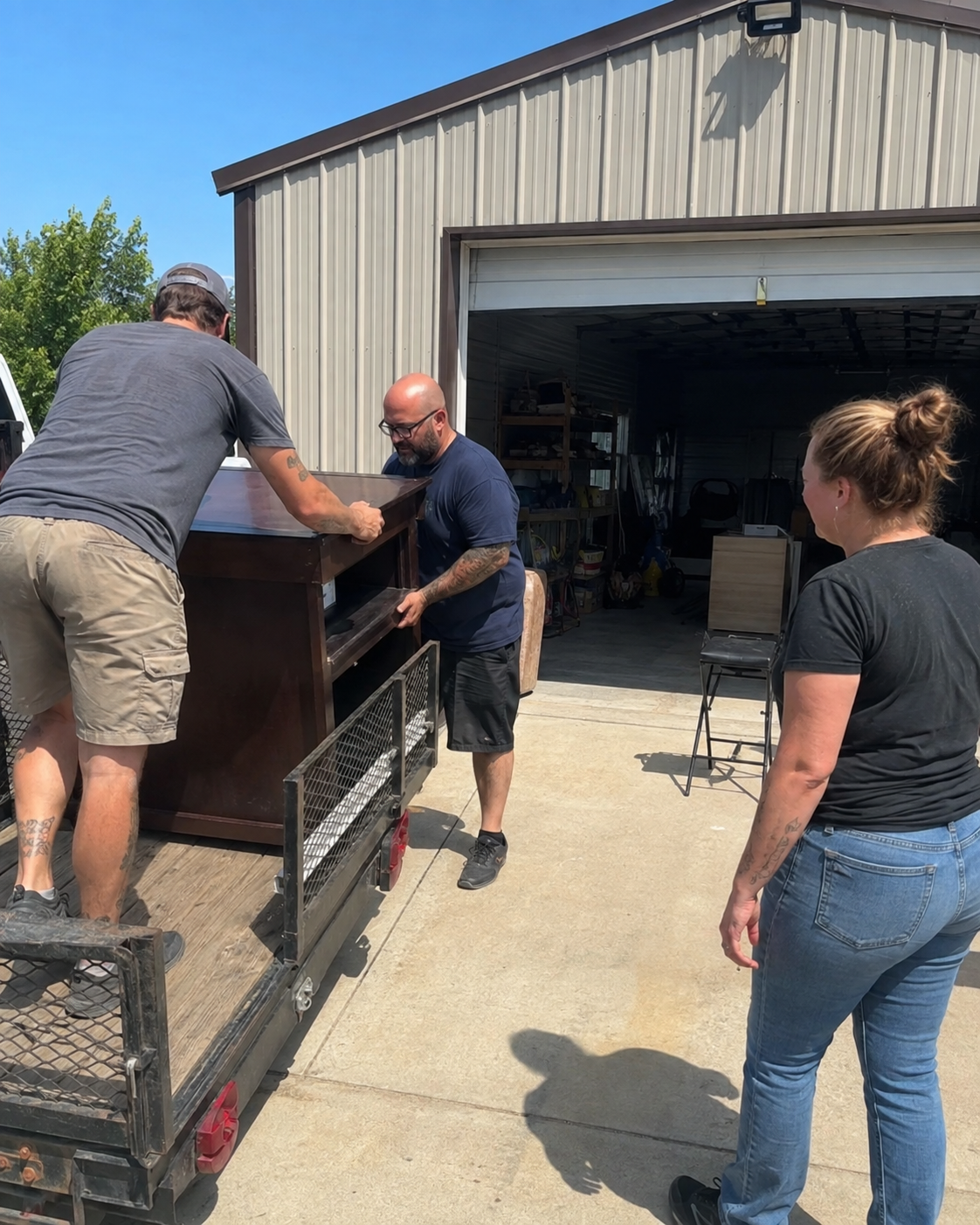 Bauman Bounty coordinating the pickup of a sold piece of furniture